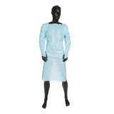 Calibre Thumbs Up PE Blue Water Resistant Gown Thumb Holes & Ties (200/ctn)